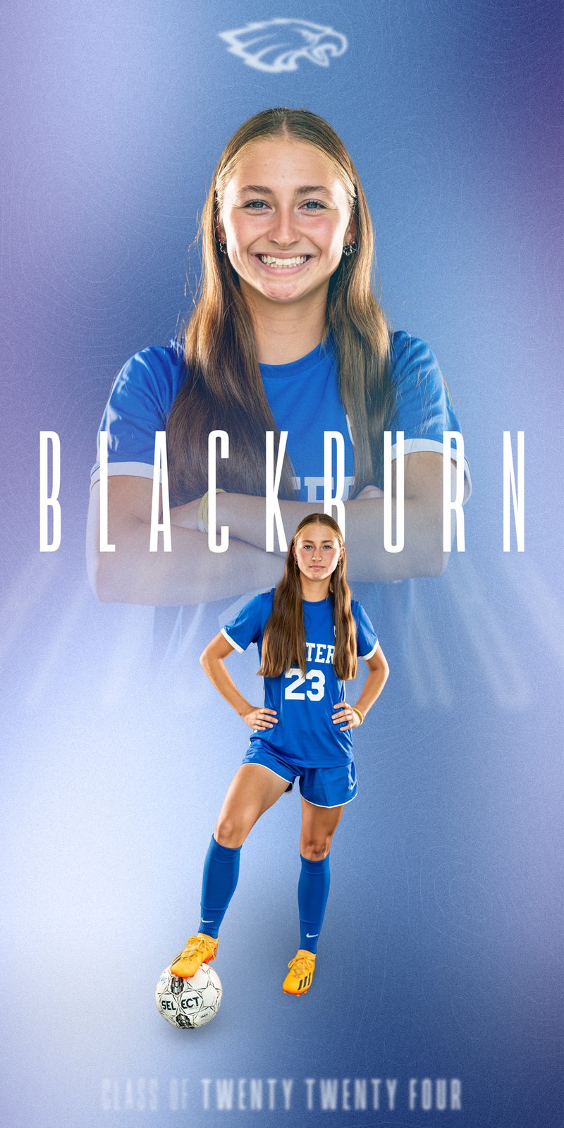 Blackburn soccer senior banner