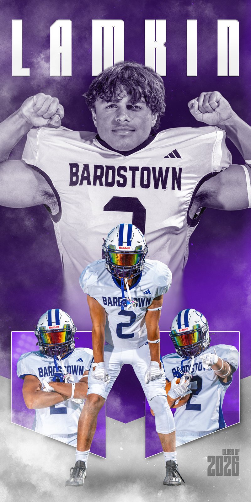 Lamkin, Bardstown football senior banner