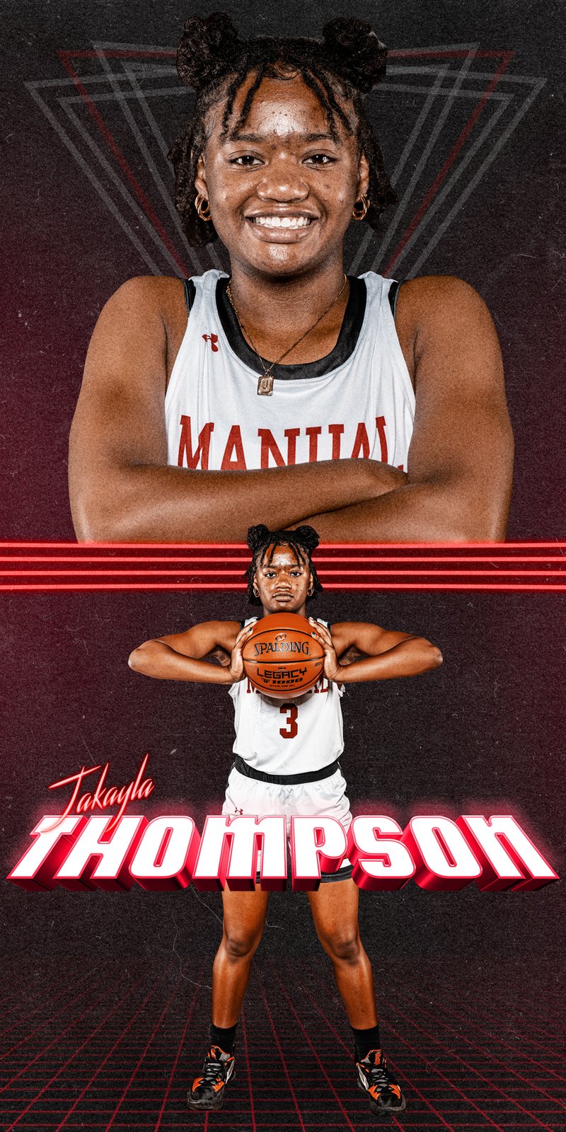 Takayla Thompson, Manual basketball senior banner