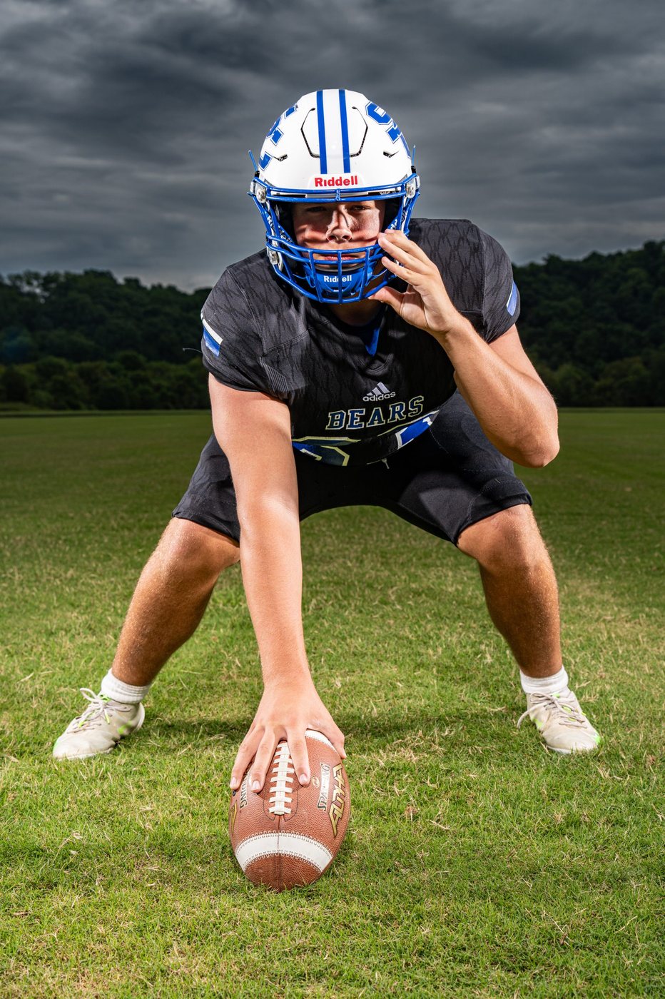 Spencer County football athlete on the field